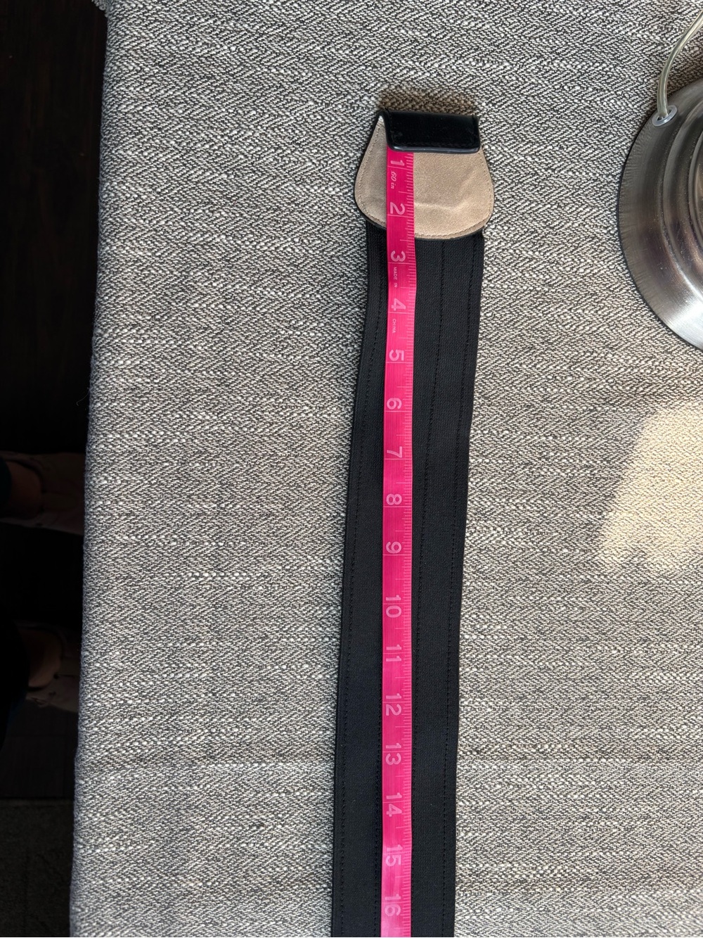 Vintage Y2K Betsey Johnson Black Elastic Belt with leather Bow Buckle - Picture 7 of 7